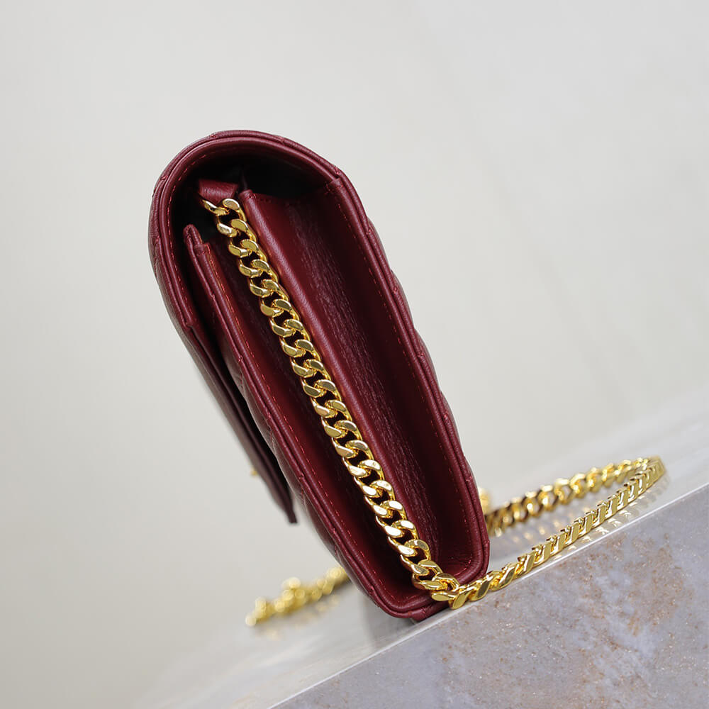 YSL cassandre chain wallet in lambskin