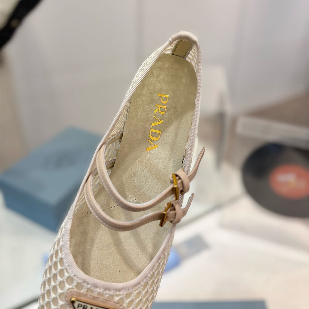 PRADA Mesh fabric ballerinas