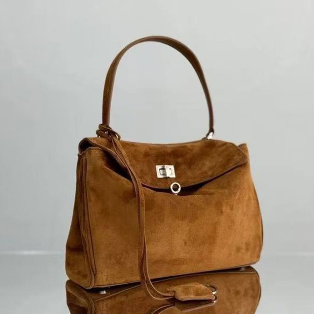 Balenciaga Rodeo Handbag Small Suede(HIGH-END GRADE)