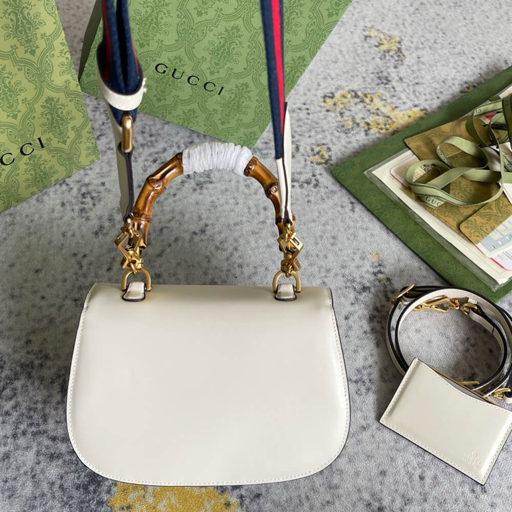 GUCCI BAMBOO 1947 JUMBO GG SMALL TOP HANDLE BAG