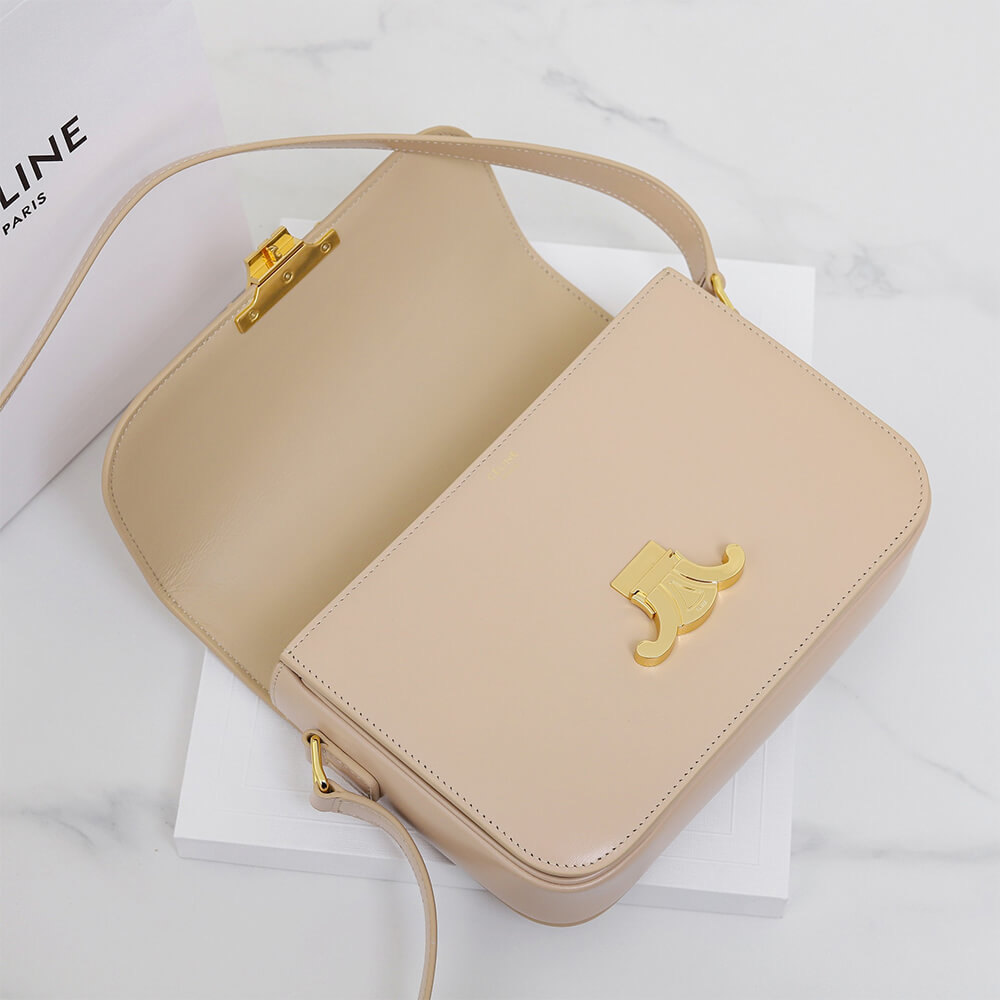 CELINE CLASSIQUE TRIOMPHE BAG in shiny calfskin(HIGH-END GRADE)