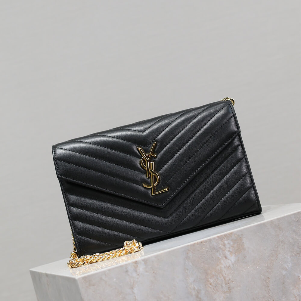 YSL cassandre chain wallet in lambskin