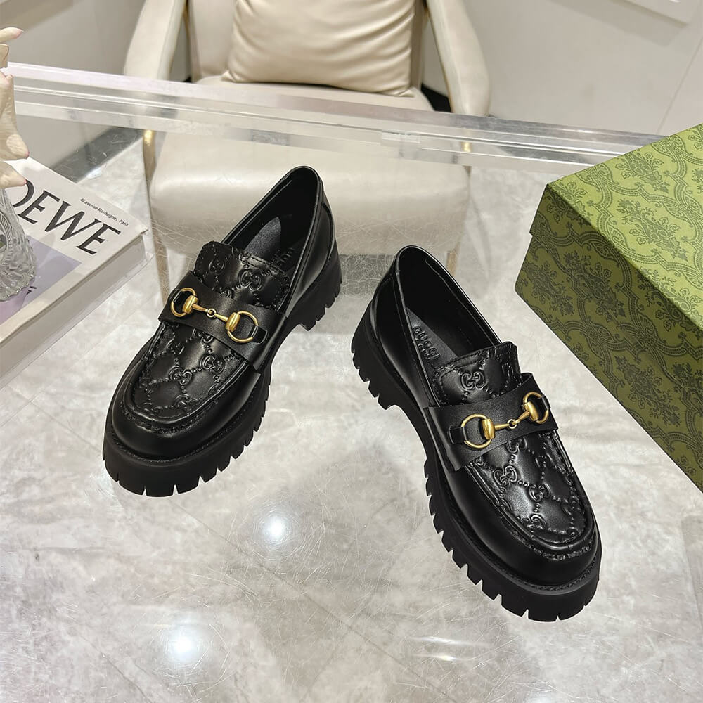 Gucci Women s Horsebit loafer with lug sole