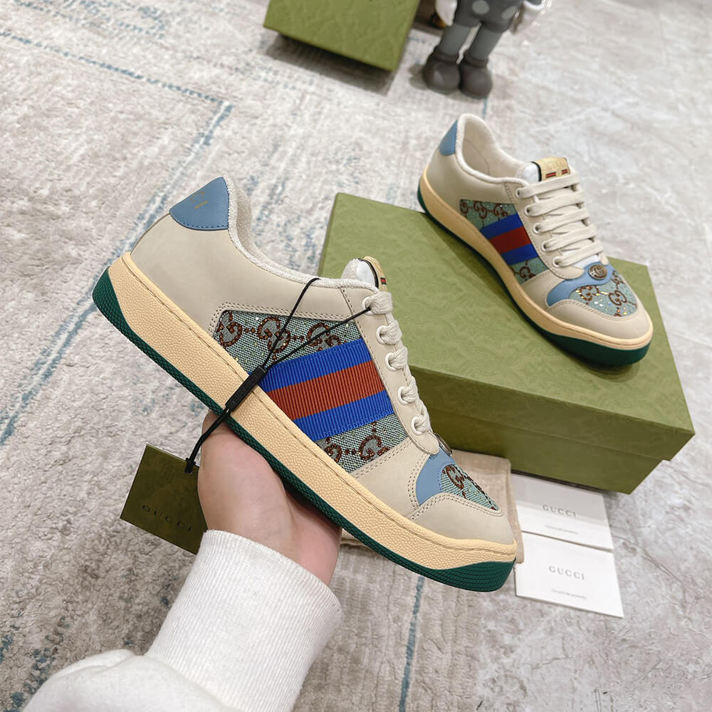 Gucci Women s Screener sneaker with crystals