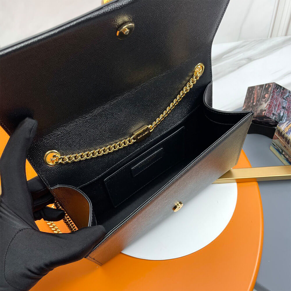 YSL kate medium tassel in grain de poudre embossed leather