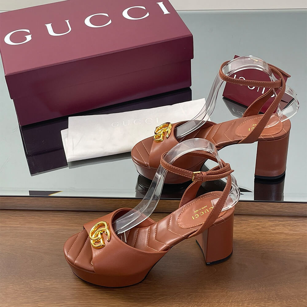 GUCCI Women s platform sandal with Double G