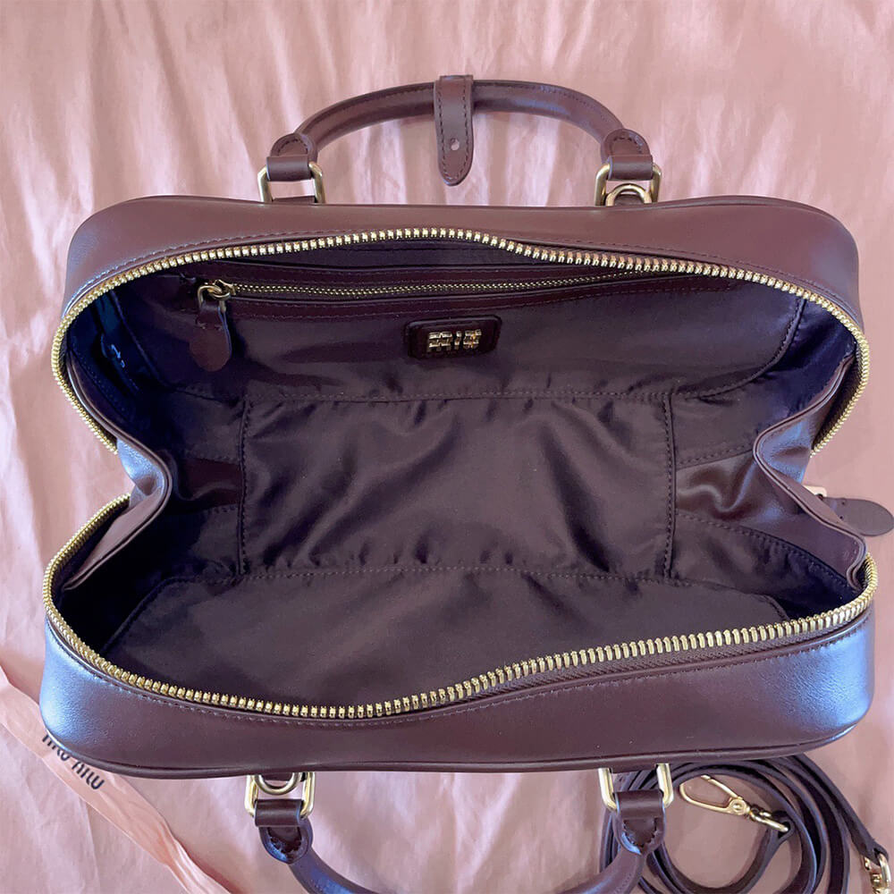 MIUMIU Large Arcadie Leather Bag(HIGH-END GRADE)