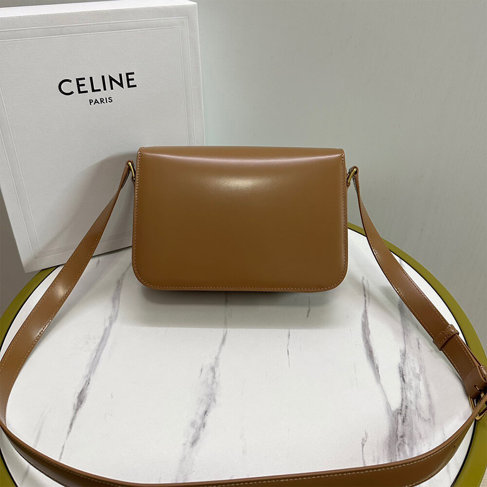 CELINE CLASSIQUE TRIOMPHE BAG in shiny calfskin(HIGH-END GRADE)