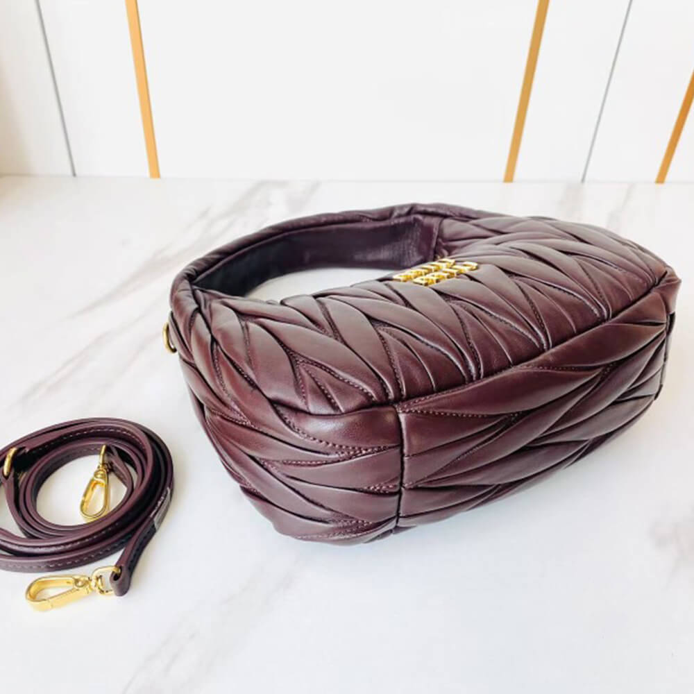 Small Wander matelasse nappa leather hobo bag(HIGH-END GRADE)
