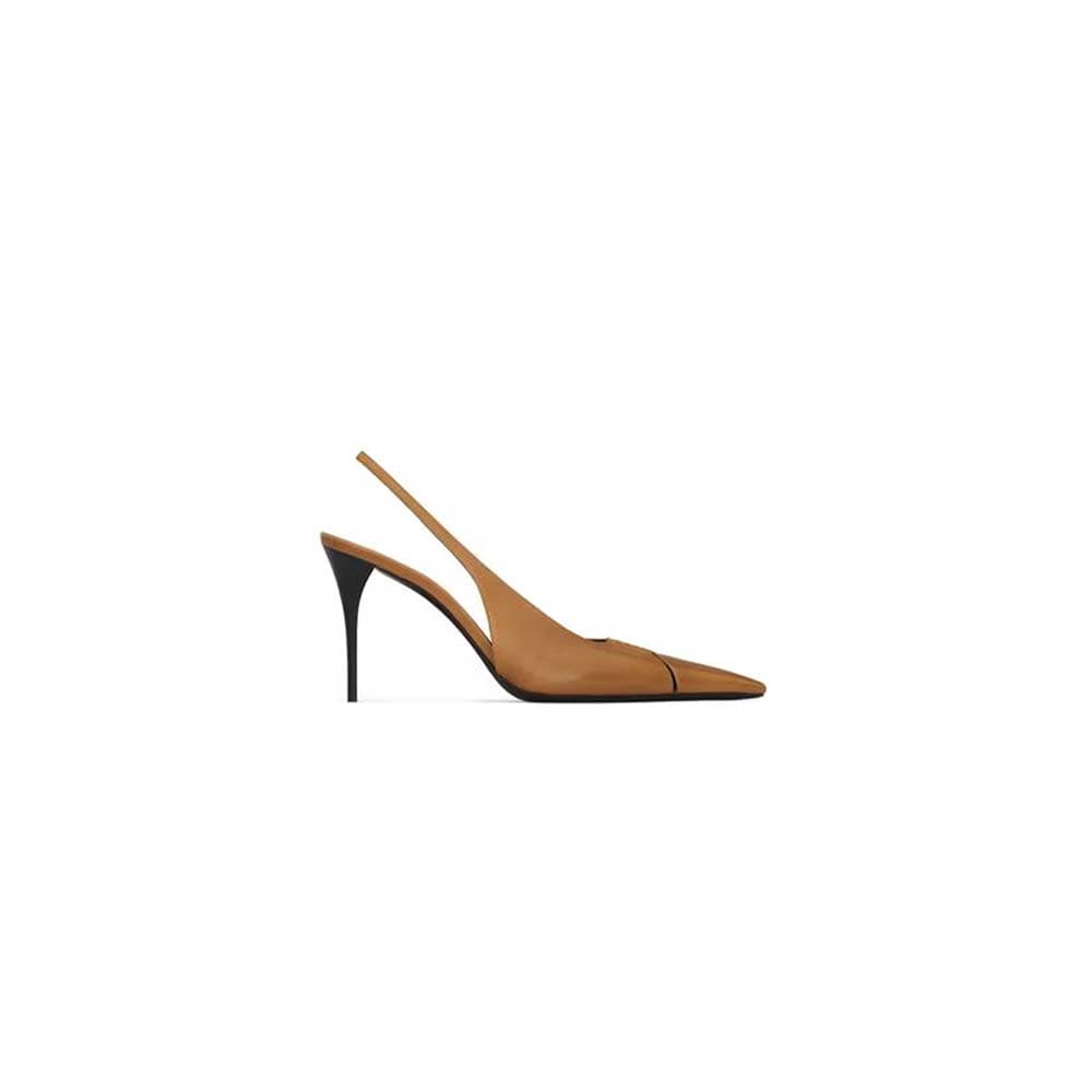 YSL Babylone Breteuil Slingback Pumps in Patent Leather