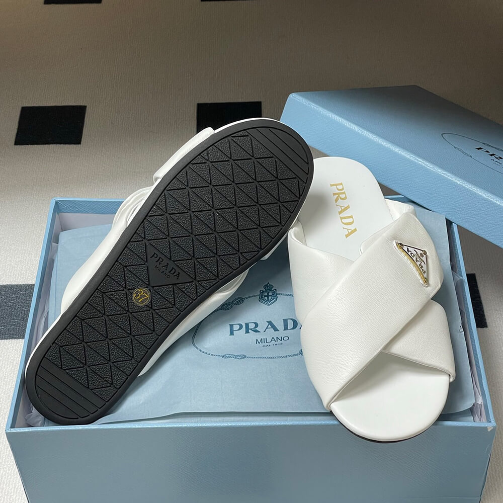 Prada Padded nappa leather slides