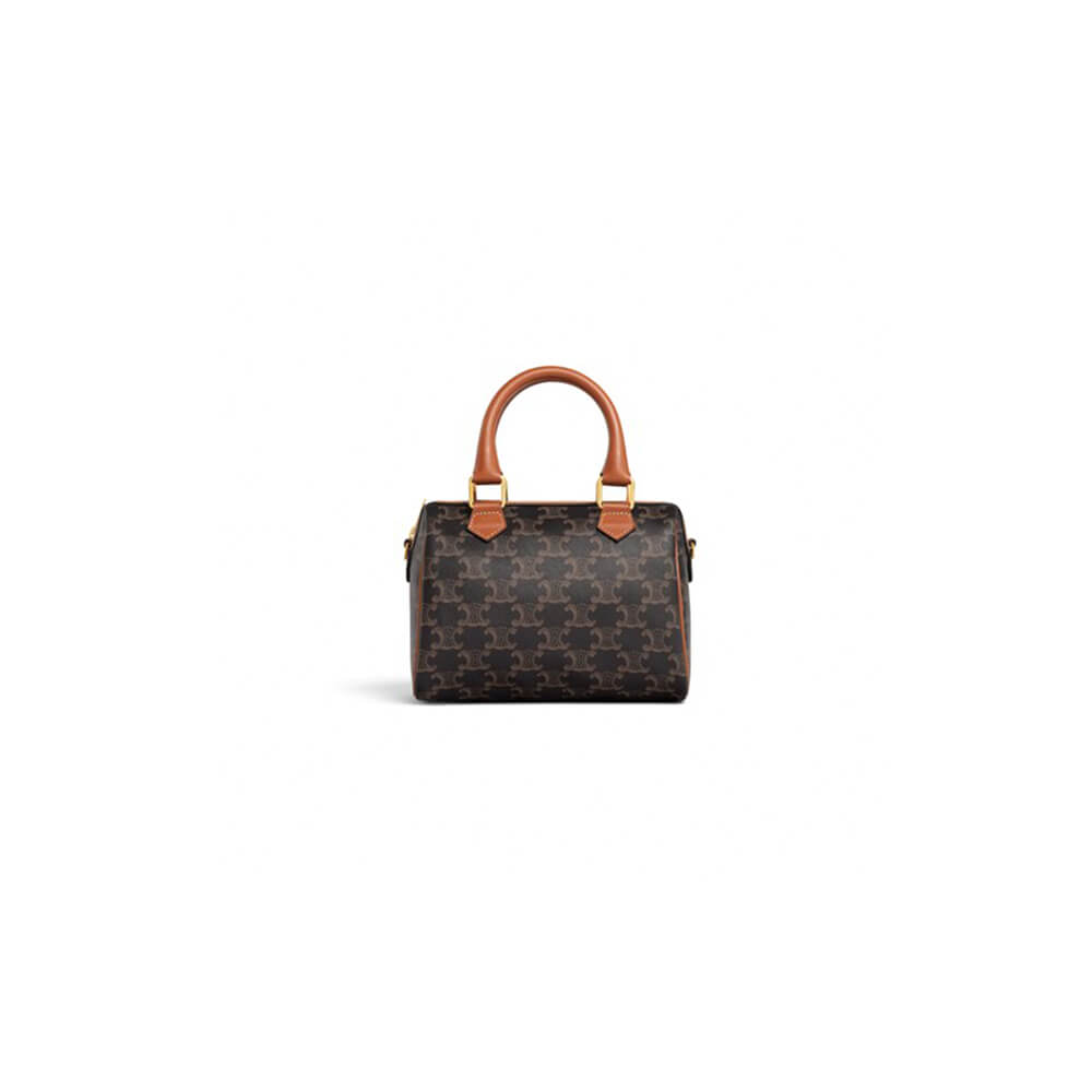 CELINE Small Boston IN Triomphe Canvas and calfskin