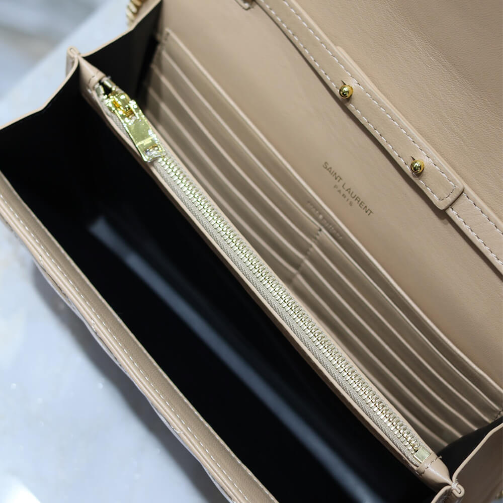 YSL cassandre chain wallet in lambskin