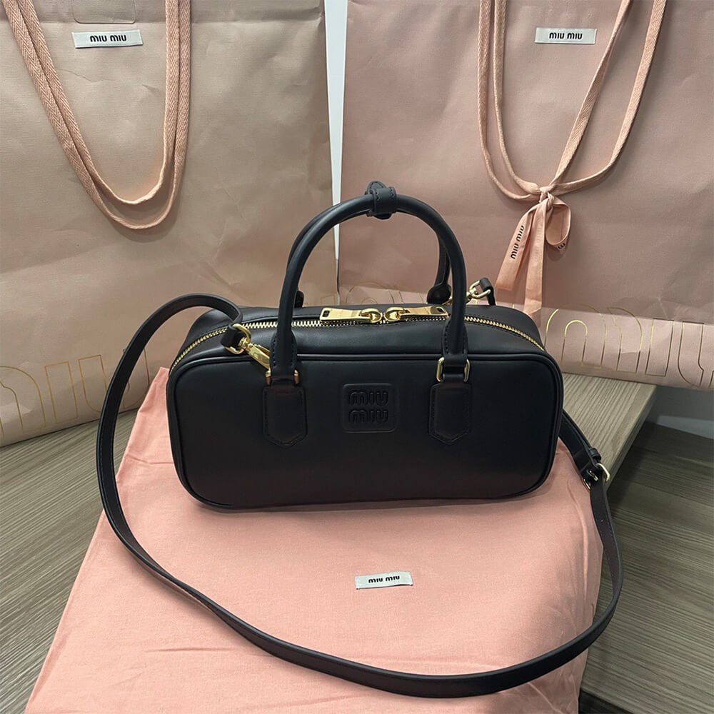 MIUMIU Large Arcadie Leather Bag(HIGH-END GRADE)