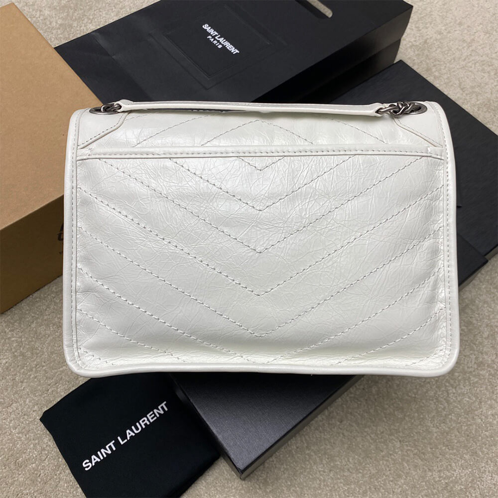 YSL NIKI MEDIUM IN CRINKLED VINTAGE LEATHER(HIGH-END GRADE)