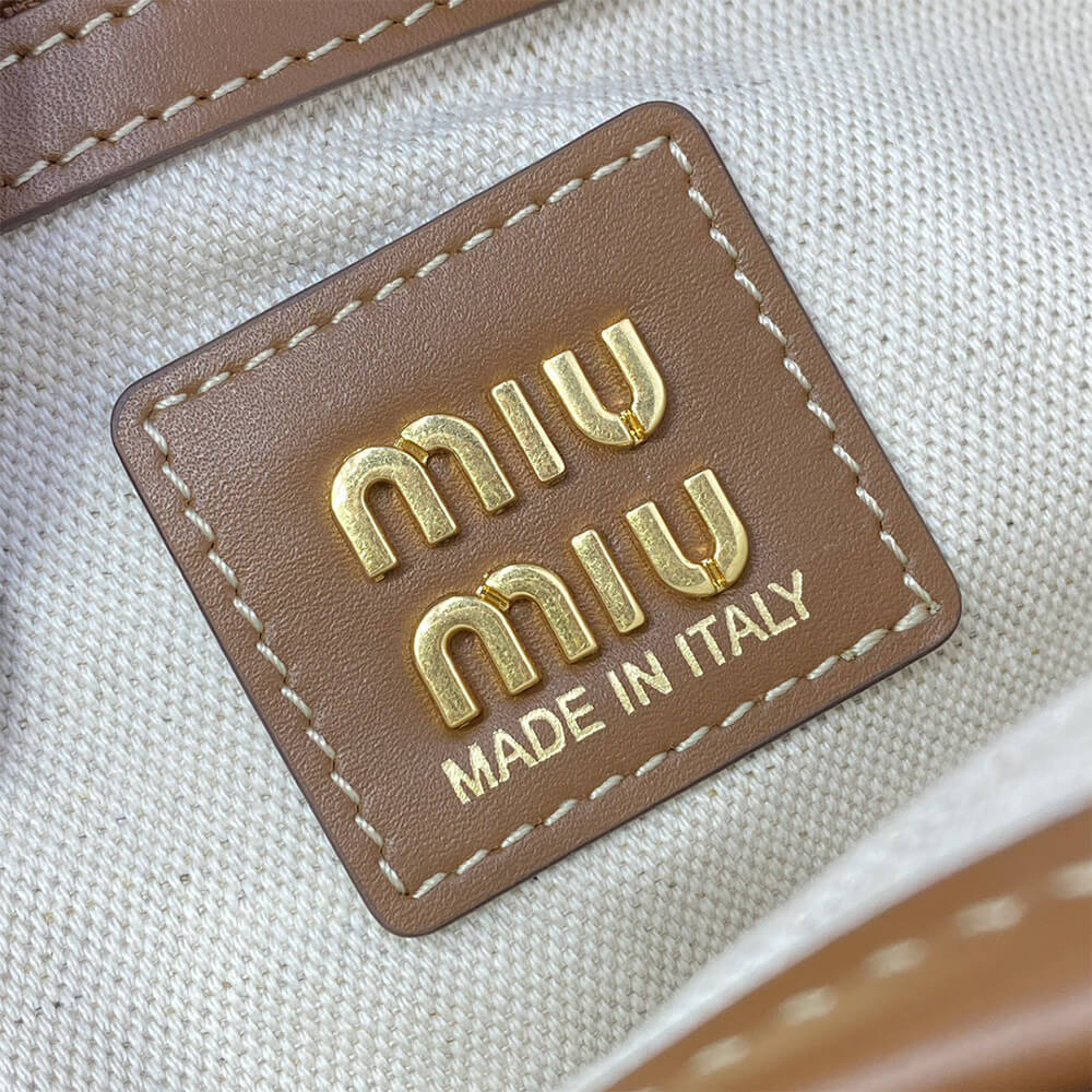 MIUMIU REGULAR IVY canvas and leather bag(HIGH-END GRADE)